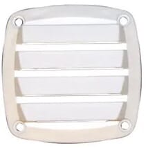 Ventilrist 85X85 Hvit Plast U/stuss