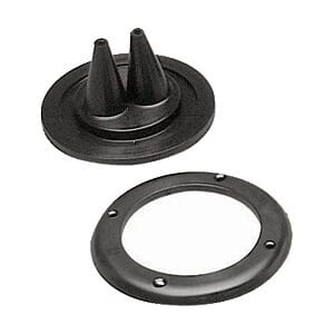 Kabelgjennomføring dobbel sort 105 mm