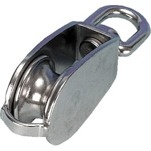 Blokk, enkel, 32mm, rustfritt